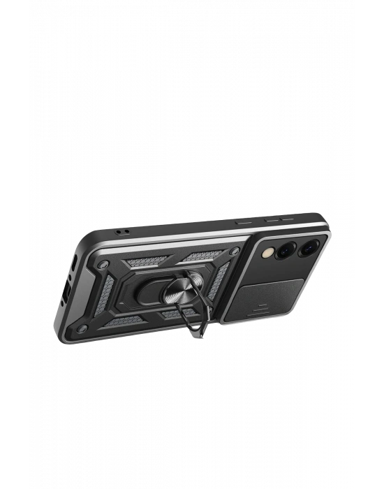 Newface Samsung Galaxy S25 Edge Pars Lens Yüzüklü Silikon - Siyah