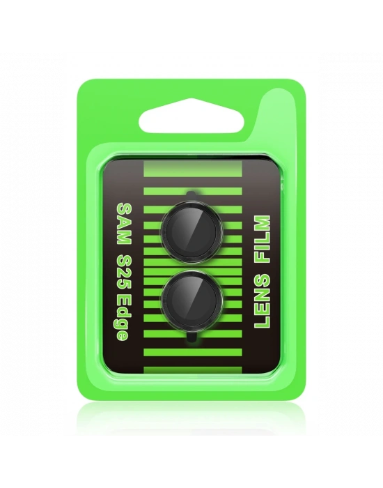 Newface Samsung Galaxy S25 Edge Raze Metal Kamera Lens - Siyah