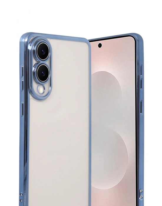 Newface Samsung Galaxy S25 Edge Razer Lensli Silikon - Açık Mavi