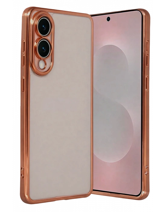 Newface Samsung Galaxy S25 Edge Razer Lensli Silikon - Çöl Titanyum