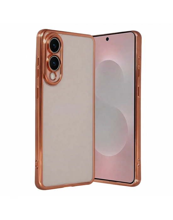 Newface Samsung Galaxy S25 Edge Razer Lensli Silikon - Çöl Titanyum