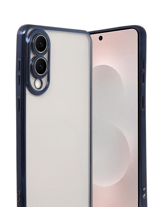 Newface Samsung Galaxy S25 Edge Razer Lensli Silikon - Lacivert