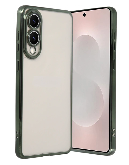 Newface Samsung Galaxy S25 Edge Razer Lensli Silikon - Yeşil