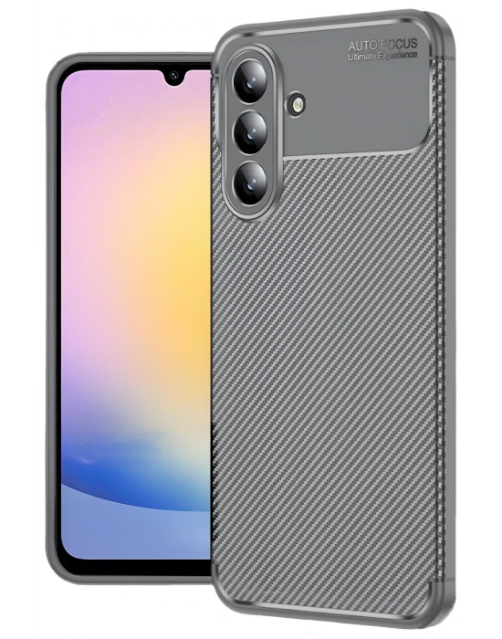 Newface Samsung Galaxy S25 FE Auto Focus Karbon Kapak - Gri