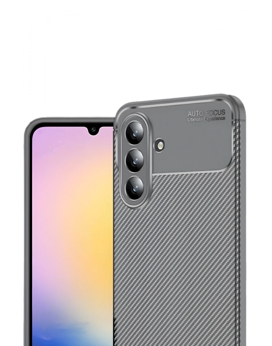 Newface Samsung Galaxy S25 FE Auto Focus Karbon Kapak - Gri