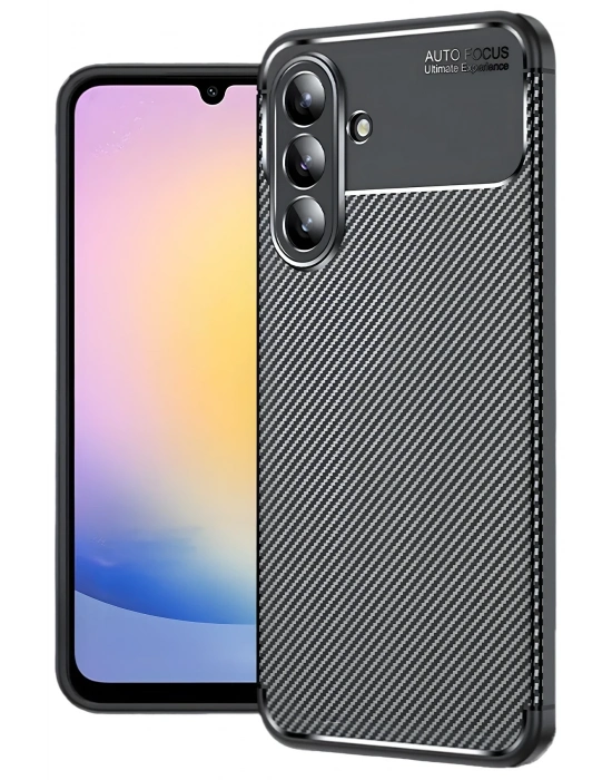 Newface Samsung Galaxy S25 FE Auto Focus Karbon Kapak - Siyah