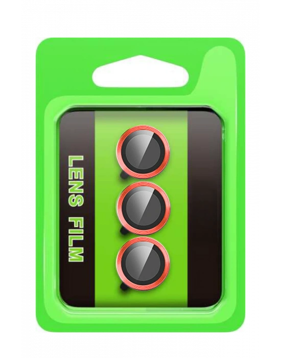 Newface Samsung Galaxy S25 FE Raze Metal Kamera Lens - Kırmızı