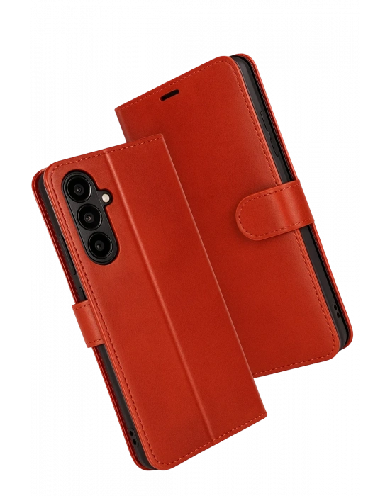 Newface Samsung Galaxy S25 FE Trend S Plus Kapaklı Kılıf - Kırmızı