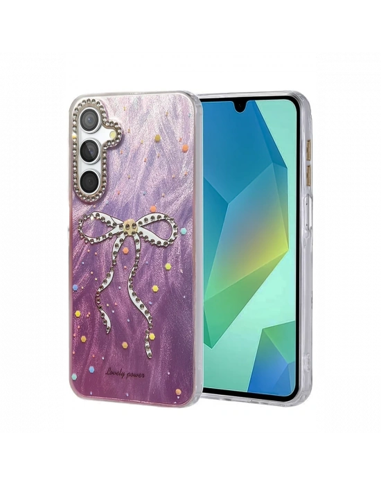 Newface Samsung Galaxy S25 Kılıf Blade Aynalı Desenli Kapak - Desen 1