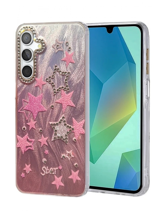 Newface Samsung Galaxy S25 Kılıf Blade Aynalı Desenli Kapak - Desen 7