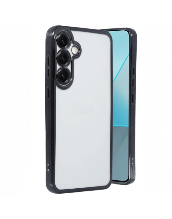 Newface Samsung Galaxy S25 Kılıf Razer Lensli Silikon - Siyah