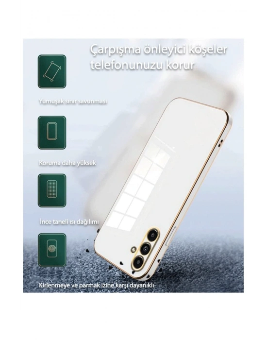 Newface Samsung Galaxy S25 Kılıf Volet Silikon - Beyaz