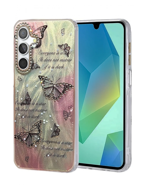 Newface Samsung Galaxy S25 Plus Kılıf Blade Aynalı Desenli Kapak - Desen 6