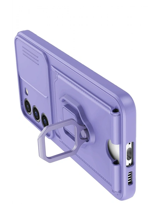 Newface Samsung Galaxy S25 Plus Kılıf Zuma Kartvizitli Yüzüklü Silikon - Pembe