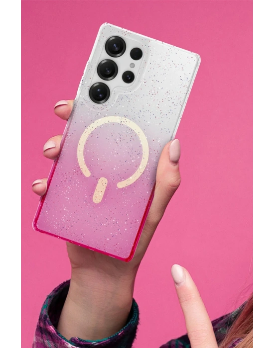 Newface Samsung Galaxy S25 Plus Pummel Shiny Magsafe Kapak - Siyah