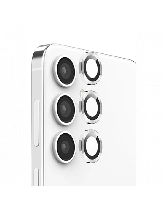 Newface Samsung Galaxy S25 Raze Metal Kamera Lens - Gümüş