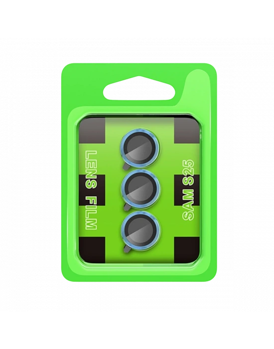 Newface Samsung Galaxy S25 Raze Metal Kamera Lens - Mavi