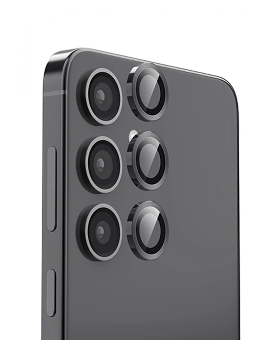 Newface Samsung Galaxy S25 Raze Metal Kamera Lens - Siyah