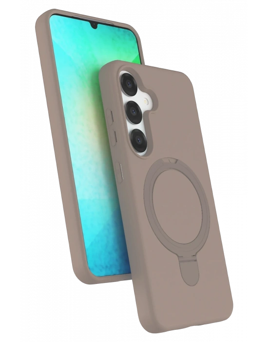Newface Samsung Galaxy S25 Regal Magsafe Standlı Kapak - Çöl Titanyum