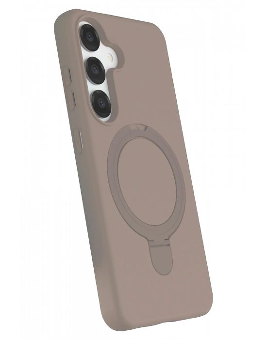 Newface Samsung Galaxy S25 Regal Magsafe Standlı Kapak - Çöl Titanyum