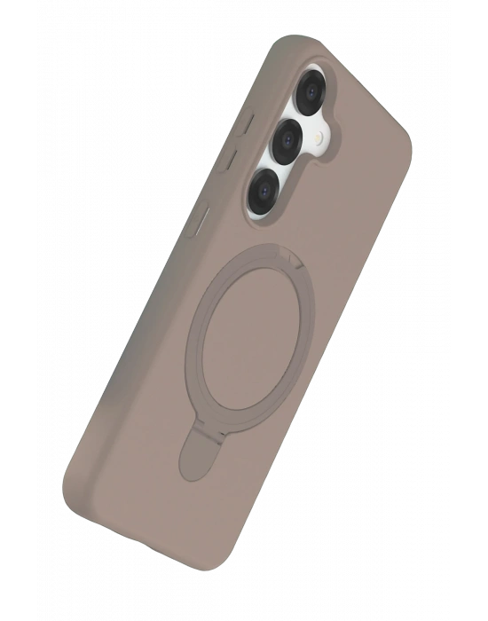 Newface Samsung Galaxy S25 Regal Magsafe Standlı Kapak - Çöl Titanyum