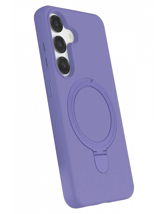Newface Samsung Galaxy S25 Regal Magsafe Standlı Kapak - Lila