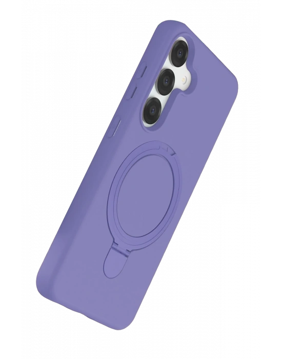 Newface Samsung Galaxy S25 Regal Magsafe Standlı Kapak - Lila