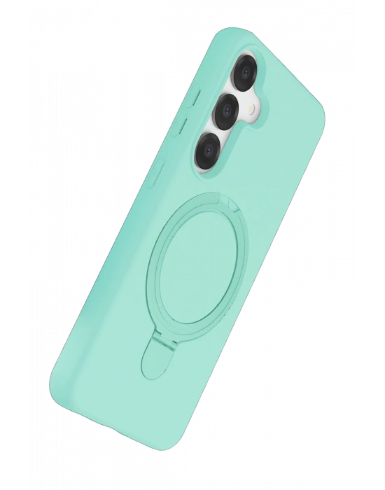 Newface Samsung Galaxy S25 Regal Magsafe Standlı Kapak - Su Yeşili