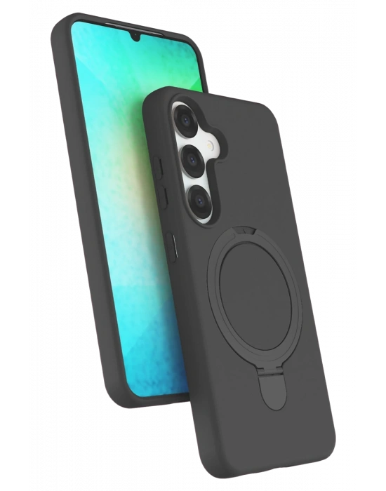 Newface Samsung Galaxy S25 Regal Magsafe Standlı Kapak - Titan Gri