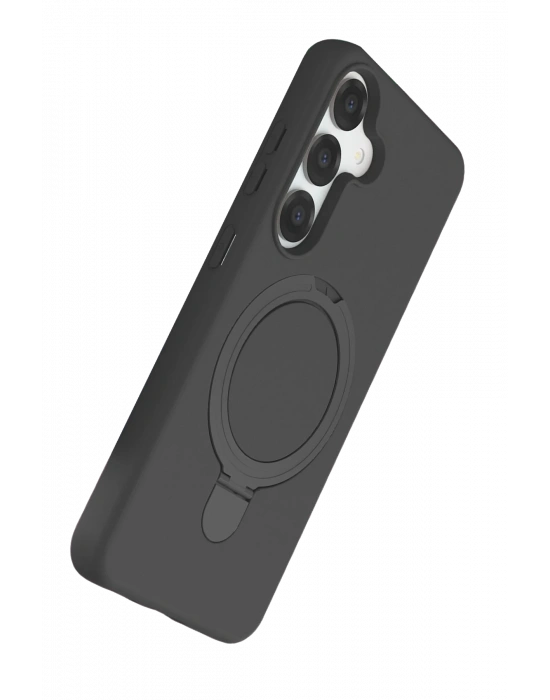 Newface Samsung Galaxy S25 Regal Magsafe Standlı Kapak - Titan Gri