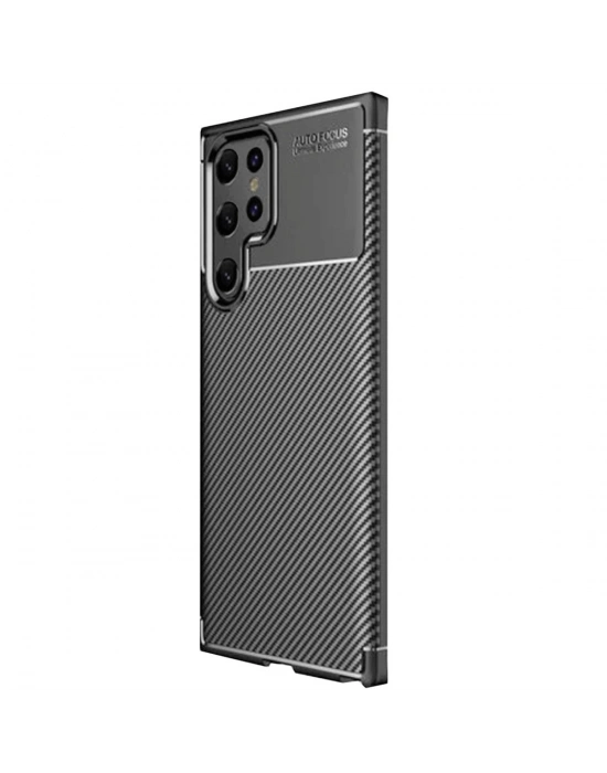 Newface Samsung Galaxy S25 Ultra Kılıf Auto Focus Karbon Kapak - Siyah
