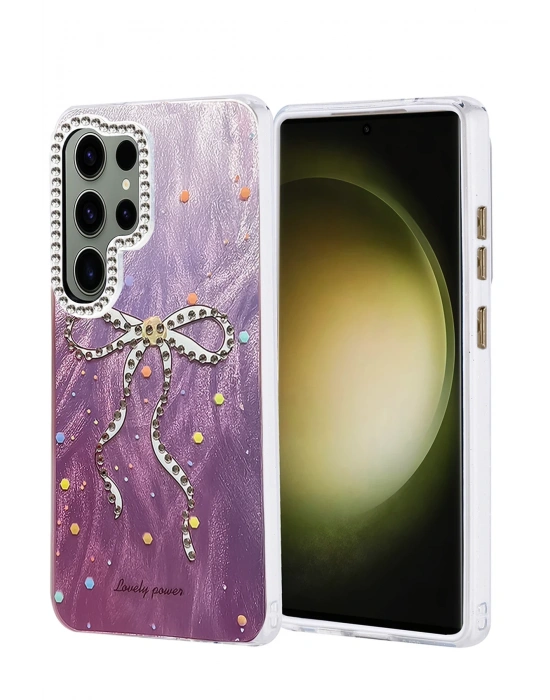 Newface Samsung Galaxy S25 Ultra Kılıf Blade Aynalı Desenli Kapak - Desen 1