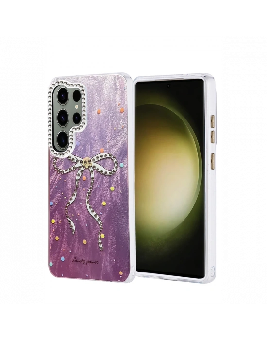 Newface Samsung Galaxy S25 Ultra Kılıf Blade Aynalı Desenli Kapak - Desen 1