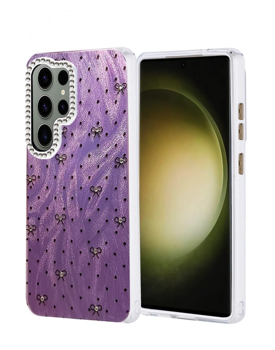 Newface Samsung Galaxy S25 Ultra Kılıf Blade Aynalı Desenli Kapak - Desen 2