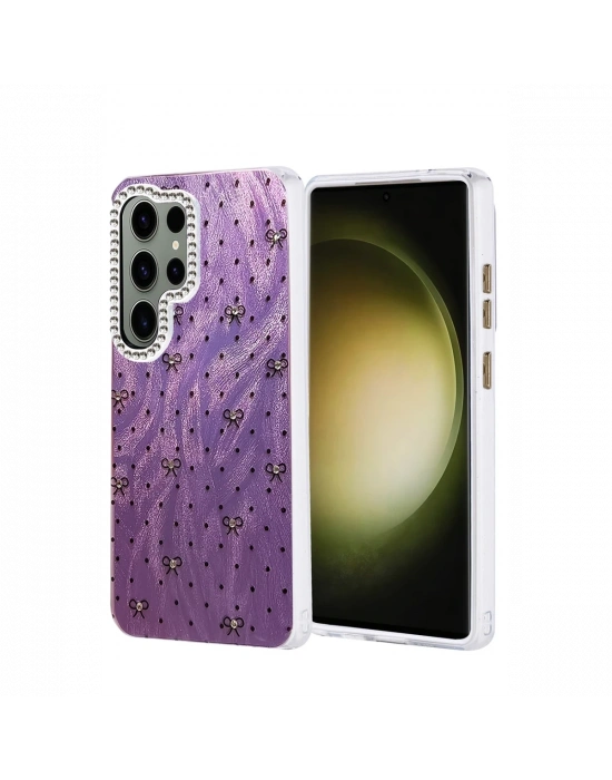 Newface Samsung Galaxy S25 Ultra Kılıf Blade Aynalı Desenli Kapak - Desen 2