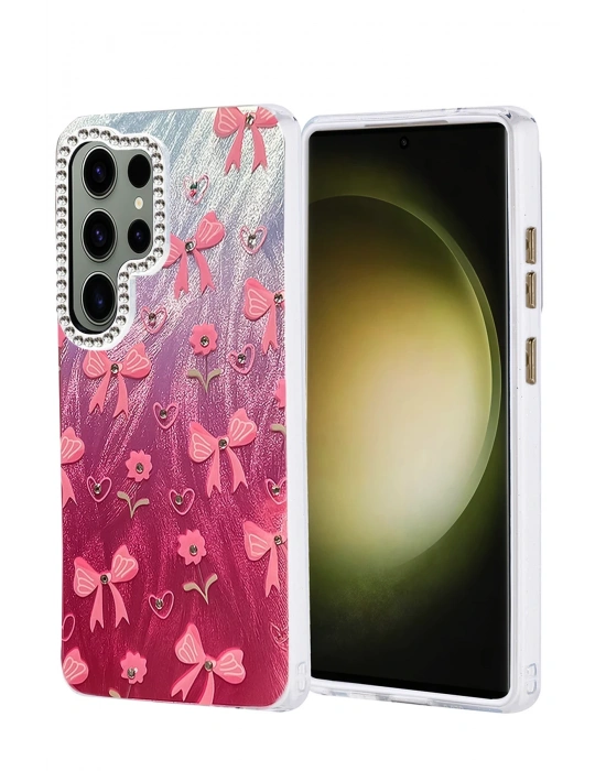 Newface Samsung Galaxy S25 Ultra Kılıf Blade Aynalı Desenli Kapak - Desen 3