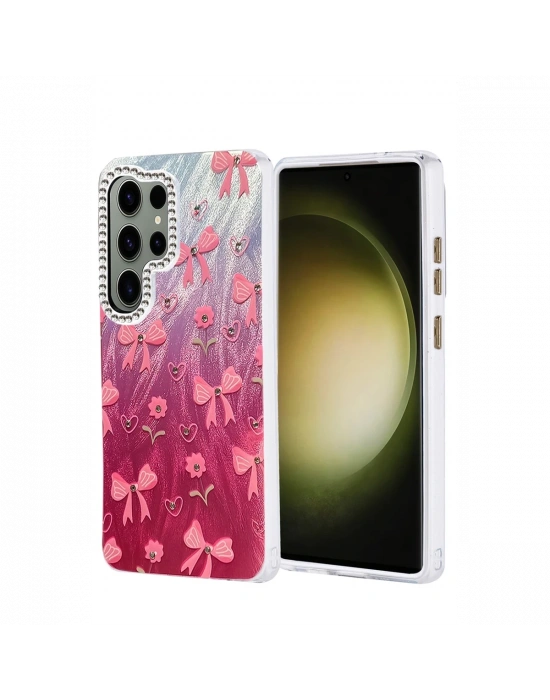 Newface Samsung Galaxy S25 Ultra Kılıf Blade Aynalı Desenli Kapak - Desen 3