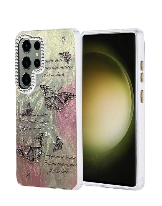 Newface Samsung Galaxy S25 Ultra Kılıf Blade Aynalı Desenli Kapak - Desen 6