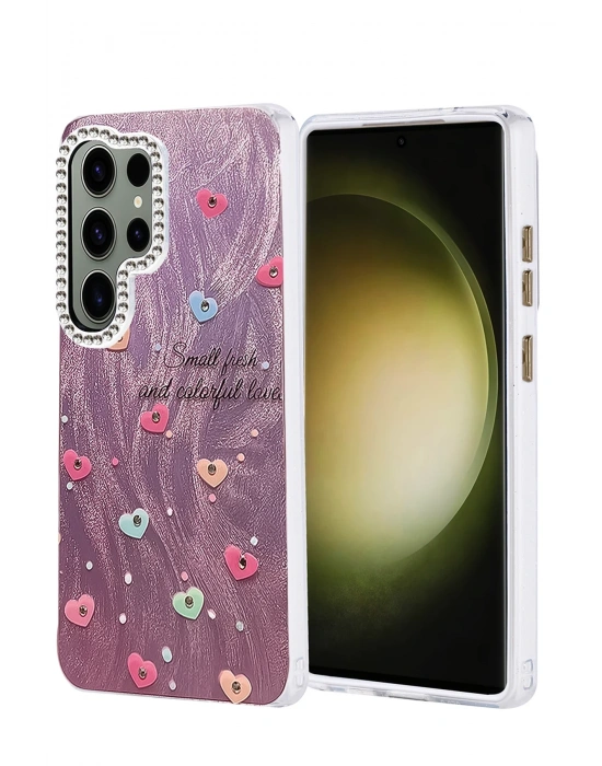 Newface Samsung Galaxy S25 Ultra Kılıf Blade Aynalı Desenli Kapak - Desen 8