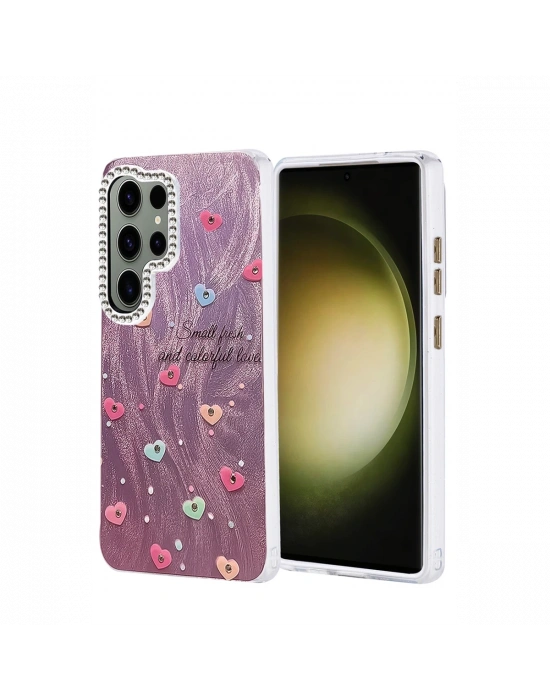 Newface Samsung Galaxy S25 Ultra Kılıf Blade Aynalı Desenli Kapak - Desen 8