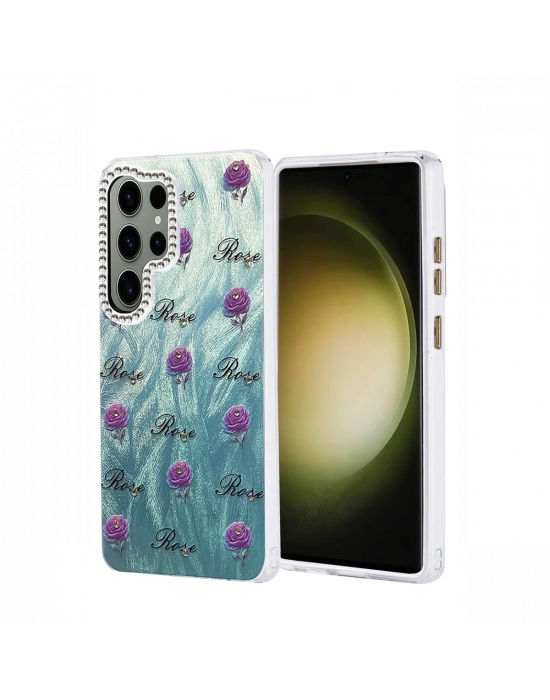 Newface Samsung Galaxy S25 Ultra Kılıf Blade Aynalı Desenli Kapak - Desen 9