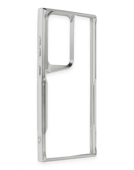 Newface Samsung Galaxy S25 Ultra Kılıf Boyi Silikon Kapak - Gümüş