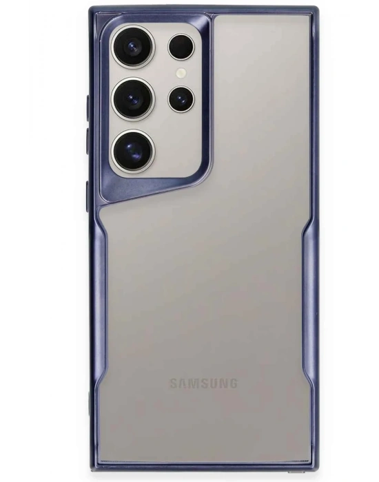 Newface Samsung Galaxy S25 Ultra Kılıf Boyi Silikon Kapak - Lacivert