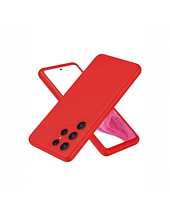 Newface Samsung Galaxy S25 Ultra Kılıf First Silikon - Kırmızı