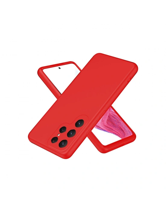 Newface Samsung Galaxy S25 Ultra Kılıf First Silikon - Kırmızı