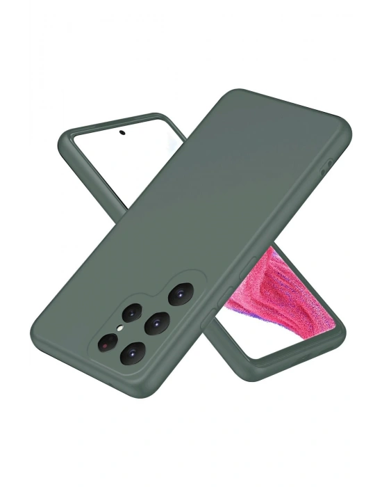 Newface Samsung Galaxy S25 Ultra Kılıf First Silikon - Koyu Yeşil