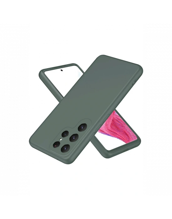 Newface Samsung Galaxy S25 Ultra Kılıf First Silikon - Koyu Yeşil