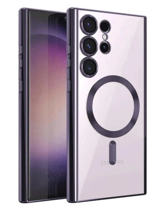 Newface Samsung Galaxy S25 Ultra Kılıf Kross Magneticsafe Kapak - Mor