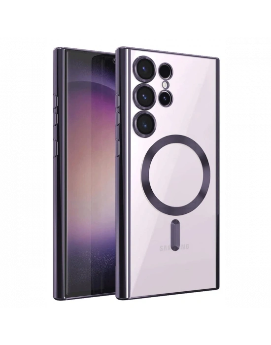 Newface Samsung Galaxy S25 Ultra Kılıf Kross Magneticsafe Kapak - Mor