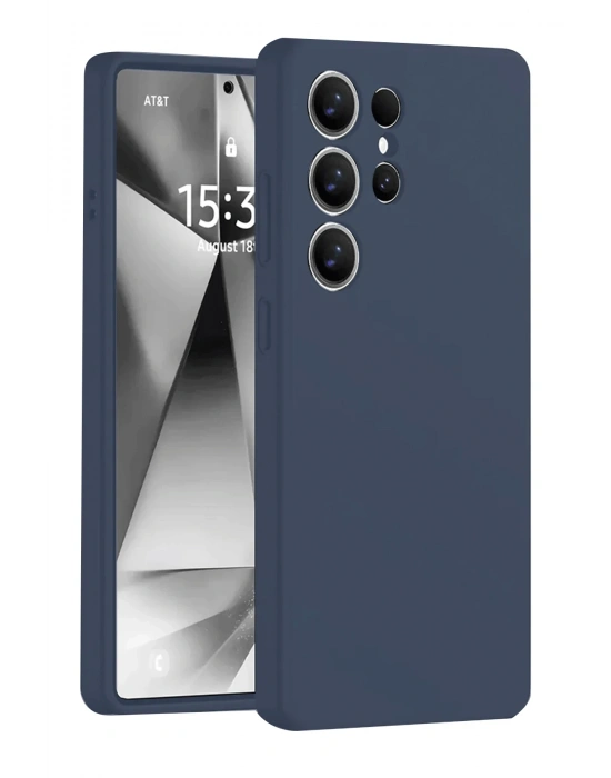 Newface Samsung Galaxy S25 Ultra Kılıf Nano içi Kadife Silikon - Lacivert